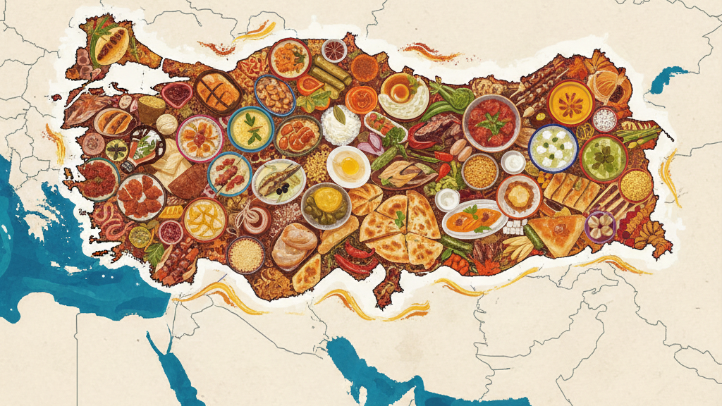 Yöresel Türk yemekleri haritası