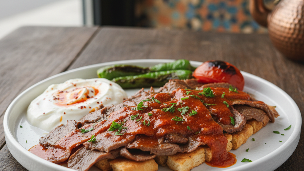Lezzetli bir İskender Kebap tabağı